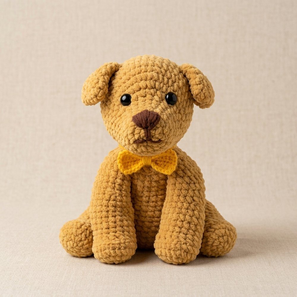 Cachorrinho Amigurumi Caramelo Aveludado